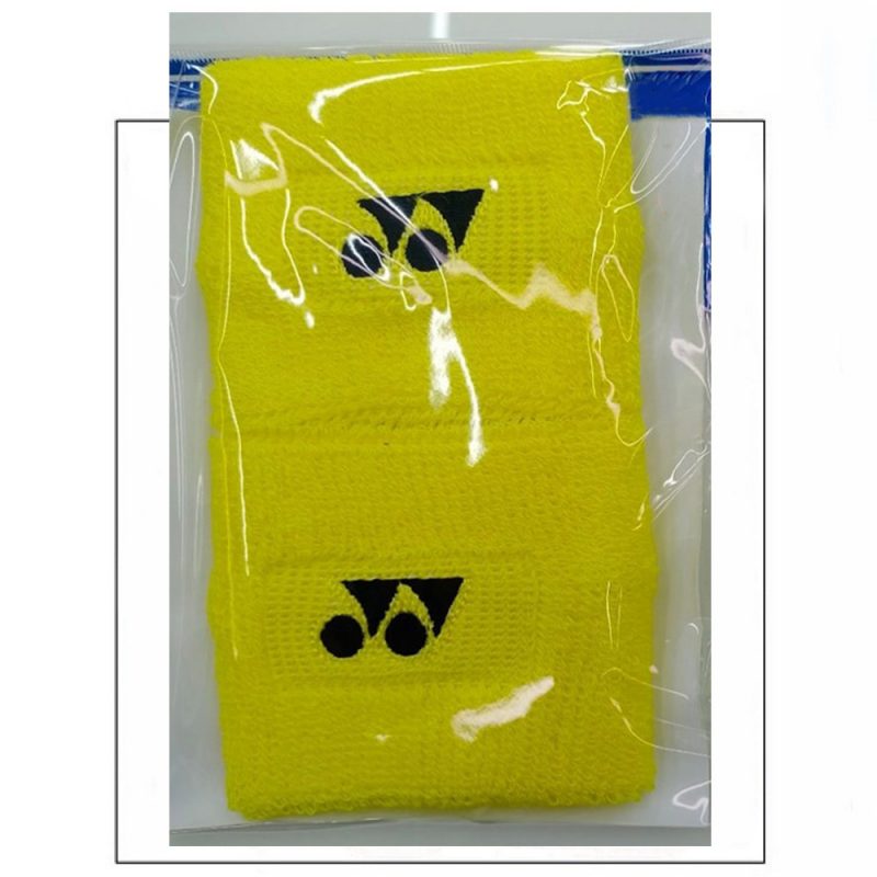 Yonex ปลอกรัดข้อมือเทนนิสแบบสั้น Wristband | Yellow ( AC211 ) - Image 6