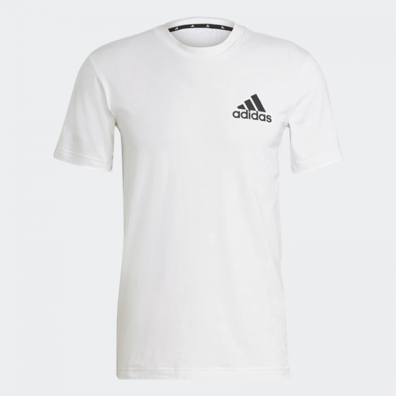 Adidas เสื้อกีฬาผู้ชาย Designed 2 Move AEROREADY Motion Tee | White/Black ( GM2115 )