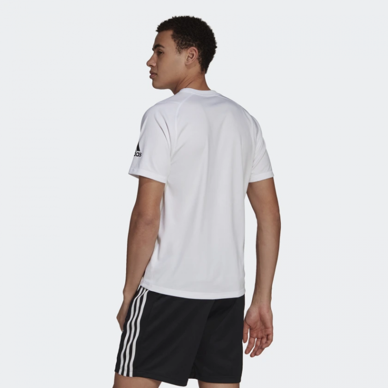 Adidas เสื้อกีฬาผู้ชาย Freelift Ultimate AEROREADY Designed 2 Move Sport Tee | White/Black ( GU2765 ) - Image 3
