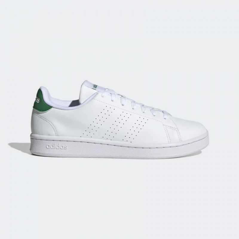 Adidas รองเท้าผ้าใบผู้ชาย Advantage | Cloud White/Cloud White/Green ( GZ5300 )