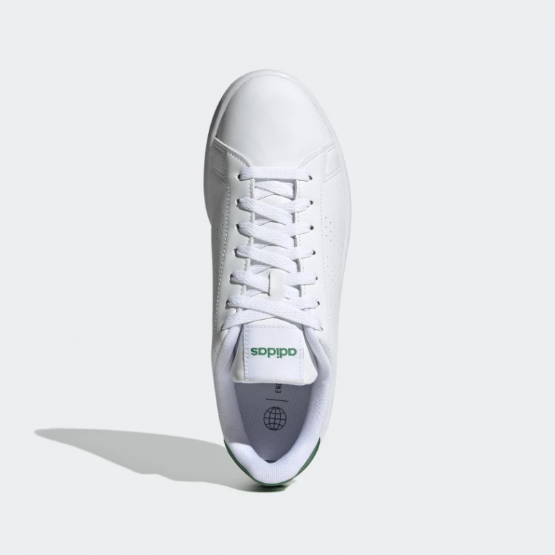 Adidas รองเท้าผ้าใบผู้ชาย Advantage | Cloud White/Cloud White/Green ( GZ5300 ) - Image 5