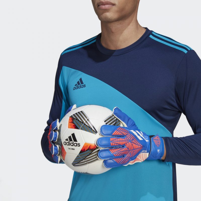 Adidas ถุงมือผู้รักษาประตู Predator Training Gloves | Hi-Res Blue/Turbo/White ( H43741 ) - Image 5
