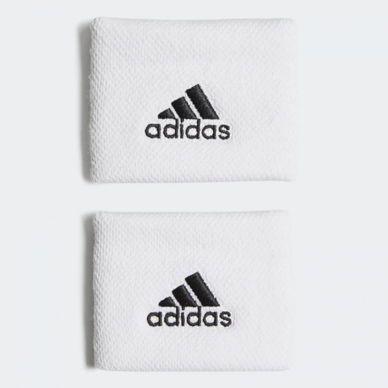 Adidas ปลอกรัดข้อมือเทนนิสแบบสั้น Tennis Wristband Small | White/Black ( HD9125 )