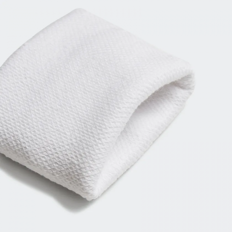Adidas ปลอกรัดข้อมือเทนนิสแบบสั้น Tennis Wristband Small | White/Black ( HD9125 ) - Image 4
