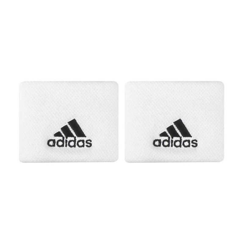 Adidas ปลอกรัดข้อมือเทนนิสแบบสั้น Tennis Wristband Small | White/Black ( HD9125 ) - Image 5