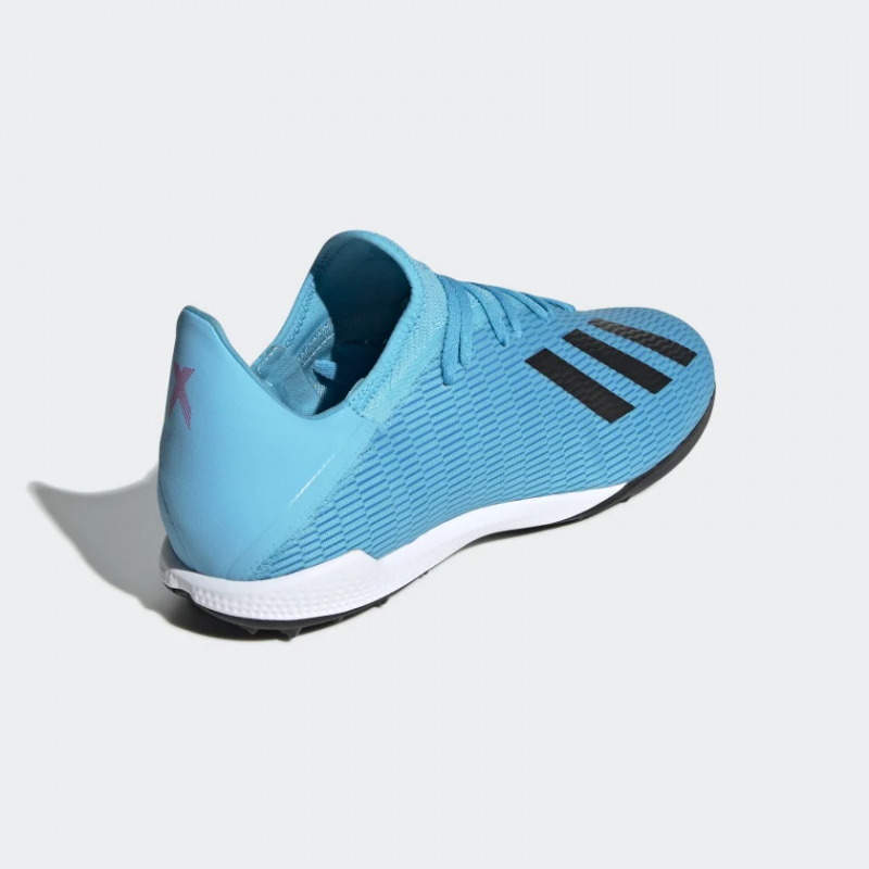 Adidas รองเท้าฟุตบอล / ร้อยปุ่ม X 19.3 TF | Bright Cyan/Core Black/Shock Pink ( F35375 ) - Image 3