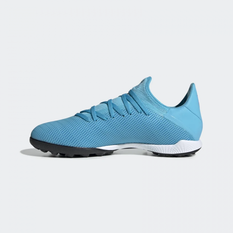 Adidas รองเท้าฟุตบอล / ร้อยปุ่ม X 19.3 TF | Bright Cyan/Core Black/Shock Pink ( F35375 ) - Image 4