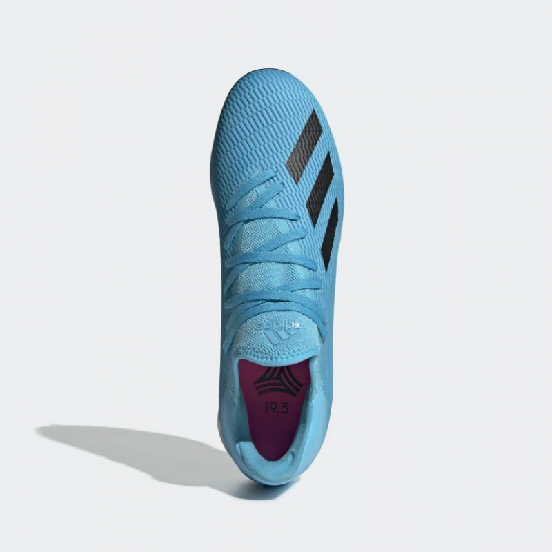 Adidas รองเท้าฟุตบอล / ร้อยปุ่ม X 19.3 TF | Bright Cyan/Core Black/Shock Pink ( F35375 ) - Image 5
