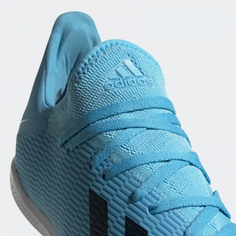 Adidas รองเท้าฟุตบอล / ร้อยปุ่ม X 19.3 TF | Bright Cyan/Core Black/Shock Pink ( F35375 ) - Image 7