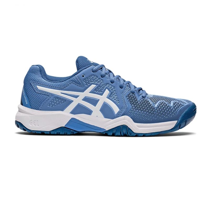 Asics รองเท้าเทนนิสเด็ก Gel-Resolution 8 GS | Blue Harmony/White ( 1044A018-404 )