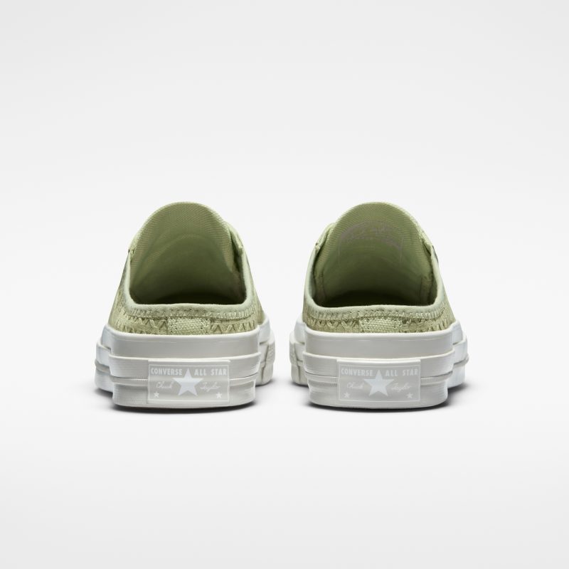 Converse รองเท้าผ้าใบผู้หญิง Chuck 70 Mule Crafted Jacquard Slip Green | Olive Aura/Olive Aura/Pale Putty ( A01195CU2GNXX ) - Image 4