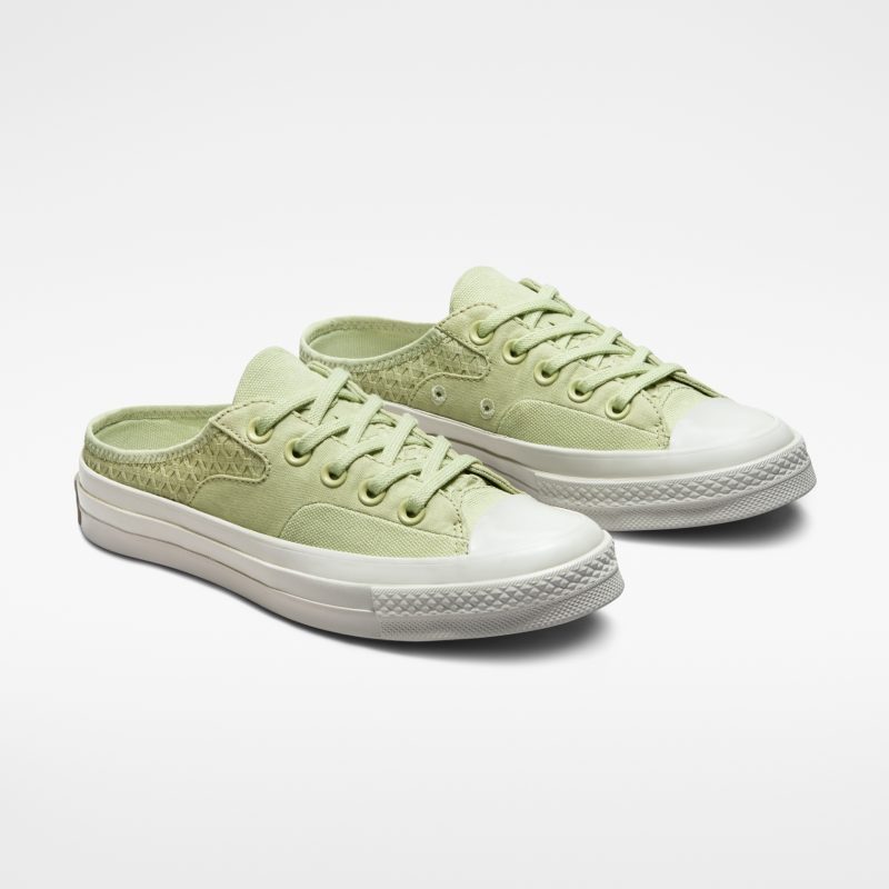Converse รองเท้าผ้าใบผู้หญิง Chuck 70 Mule Crafted Jacquard Slip Green | Olive Aura/Olive Aura/Pale Putty ( A01195CU2GNXX ) - Image 5