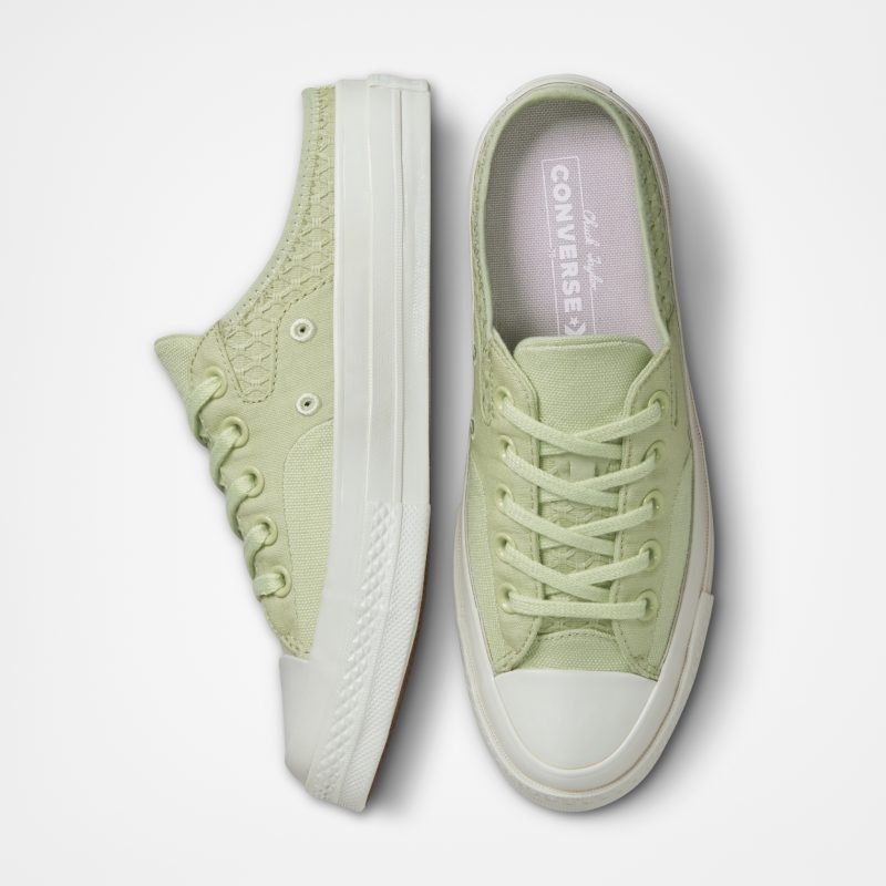 Converse รองเท้าผ้าใบผู้หญิง Chuck 70 Mule Crafted Jacquard Slip Green | Olive Aura/Olive Aura/Pale Putty ( A01195CU2GNXX ) - Image 6