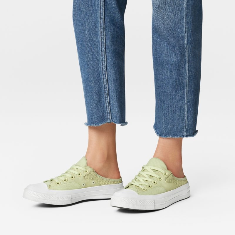 Converse รองเท้าผ้าใบผู้หญิง Chuck 70 Mule Crafted Jacquard Slip Green | Olive Aura/Olive Aura/Pale Putty ( A01195CU2GNXX ) - Image 8
