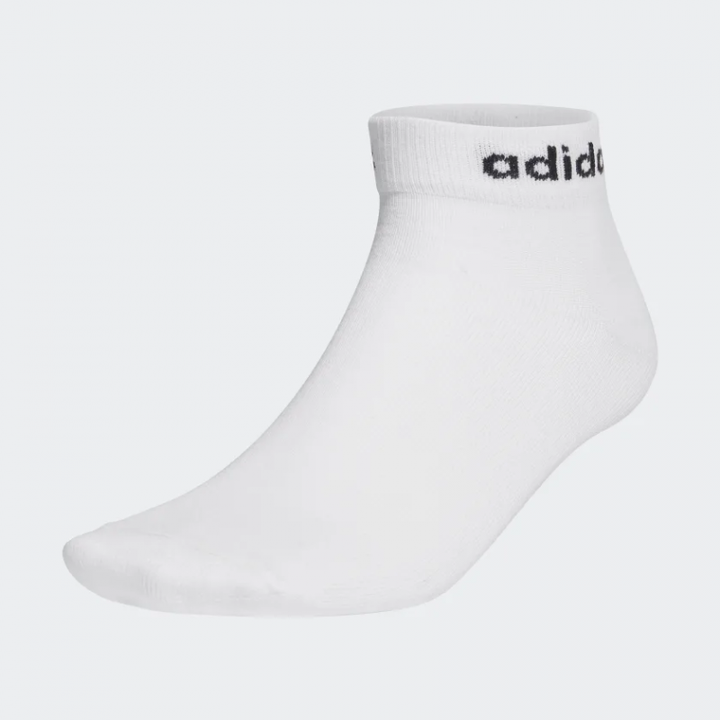 Adidas ถุงเท้า Non-Cushioned Ankle Socks 3 Pairs | White/Black ( GE1380 )