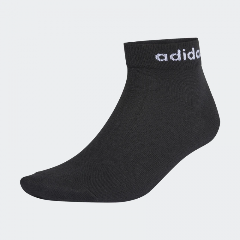 Adidas ถุงเท้า Non-Cushioned Ankle Socks 3 Pairs | Black/White ( GE6177 )