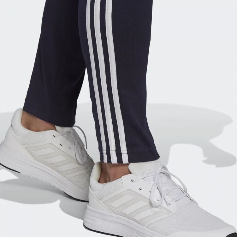 Adidas กางเกงกีฬาขายาวผู้ชาย Essentials Single Jersey Tapered Open Hem 3-Stripes Pants | Legend Ink/White ( GK8997 ) - Image 6