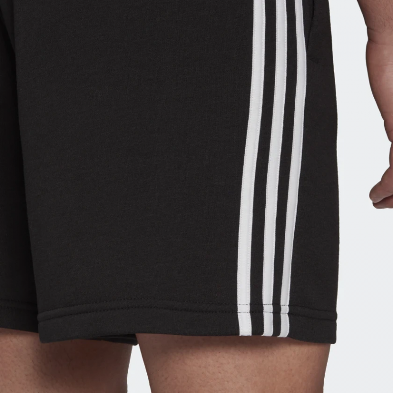 Adidas กางเกงกีฬาขาสั้นผู้ชาย Essentials French Terry 3-Stripes Shorts | Black/White ( GK9597 ) - Image 6