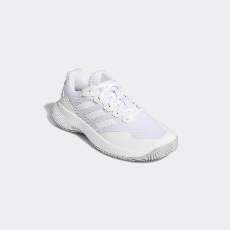 Adidas รองเท้าเทนนิสผู้หญิง GameCourt 2 | Cloud White/Cloud White/Grey Two ( GW4971 ) - Image 2