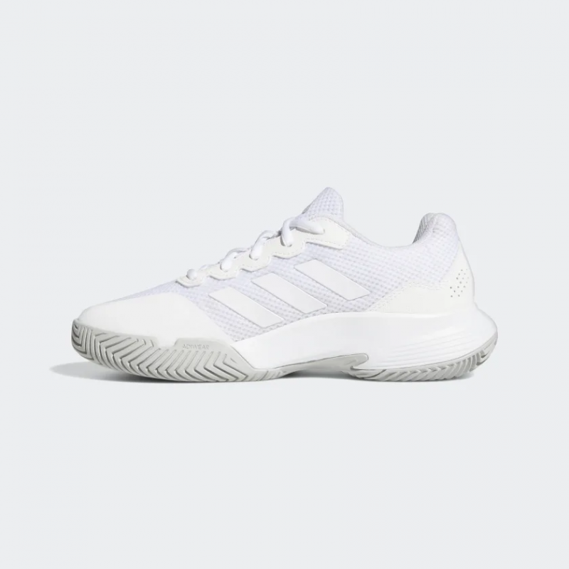 Adidas รองเท้าเทนนิสผู้หญิง GameCourt 2 | Cloud White/Cloud White/Grey Two ( GW4971 ) - Image 4