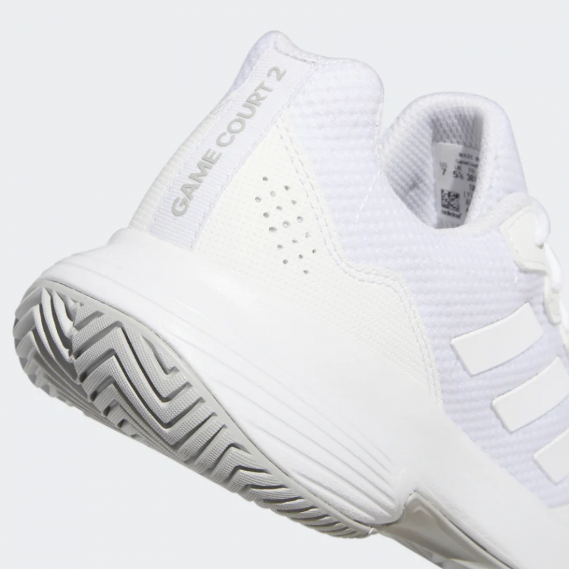 Adidas รองเท้าเทนนิสผู้หญิง GameCourt 2 | Cloud White/Cloud White/Grey Two ( GW4971 ) - Image 8