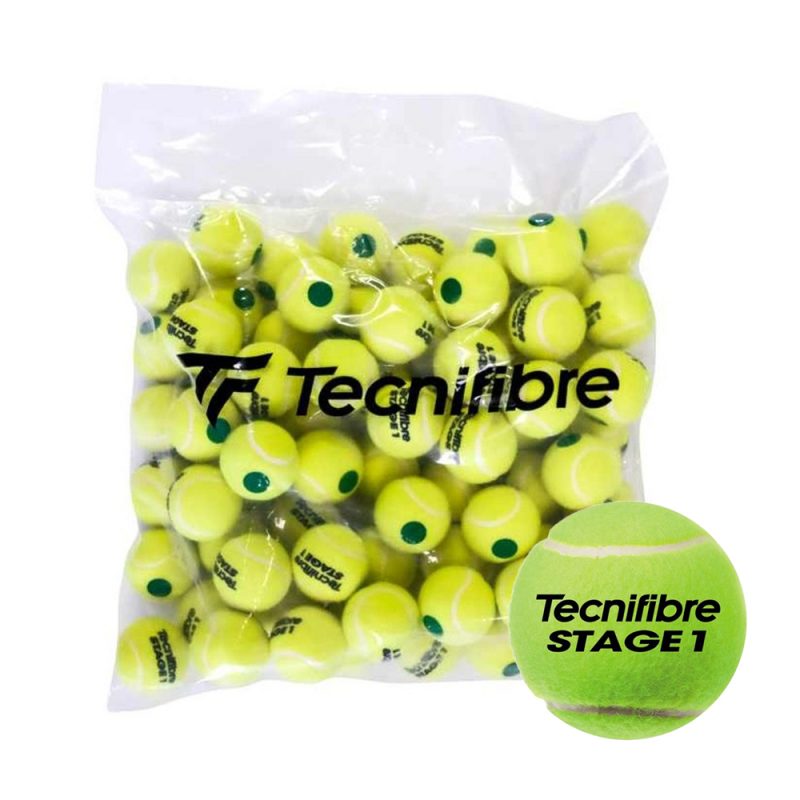 Tecnifibre ลูกเทนนิสเด็ก Stage 1 Tennis Balls x72 | Green ( 60STAGE144 )