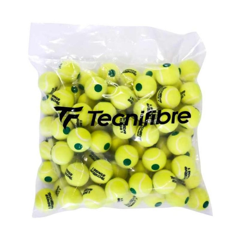 Tecnifibre ลูกเทนนิสเด็ก Stage 1 Tennis Balls x72 | Green ( 60STAGE144 ) - Image 2