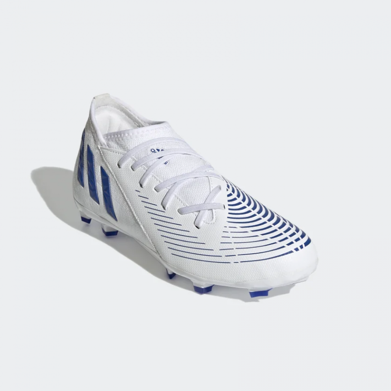 Adidas รองเท้าฟุตบอลเด็ก / สตั๊ดเด็ก Predator Edge.3 FG Kids | Cloud White/Hi-Res Blue/Cloud White ( GX5211 ) - Image 2