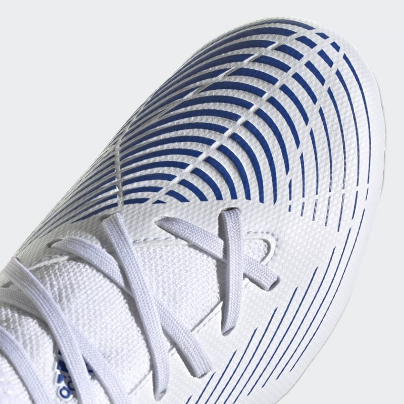 Adidas รองเท้าฟุตบอลเด็ก / สตั๊ดเด็ก Predator Edge.3 FG Kids | Cloud White/Hi-Res Blue/Cloud White ( GX5211 ) - Image 7