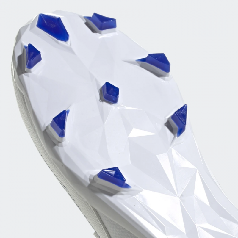 Adidas รองเท้าฟุตบอลเด็ก / สตั๊ดเด็ก Predator Edge.3 FG Kids | Cloud White/Hi-Res Blue/Cloud White ( GX5211 ) - Image 8