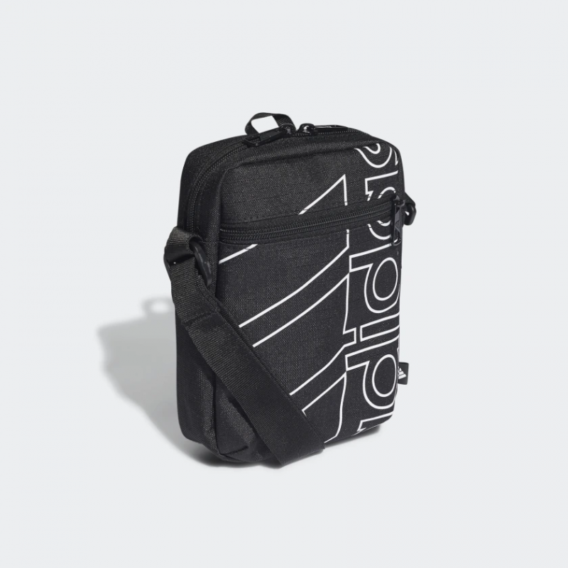 Adidas กระเป๋าสะพายข้าง Badge Of Sport Organizer Bag | Black/White/Black ( HC4766 ) - Image 3