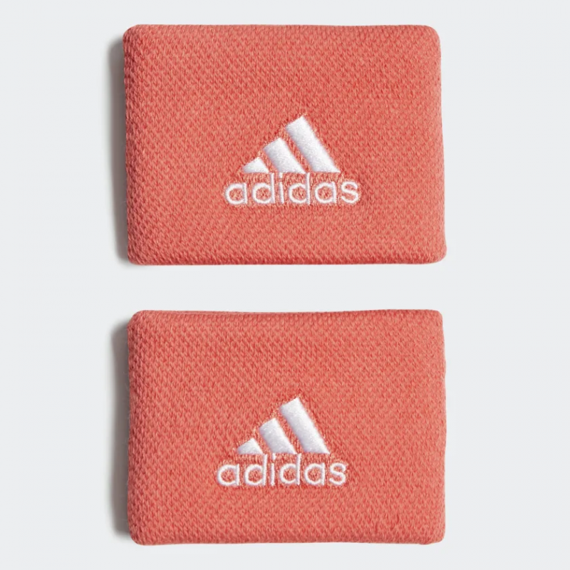 Adidas ปลอกรัดข้อมือเทนนิสแบบสั้น Tennis Wristband Small | Semi Turbo/White ( HD7325 )