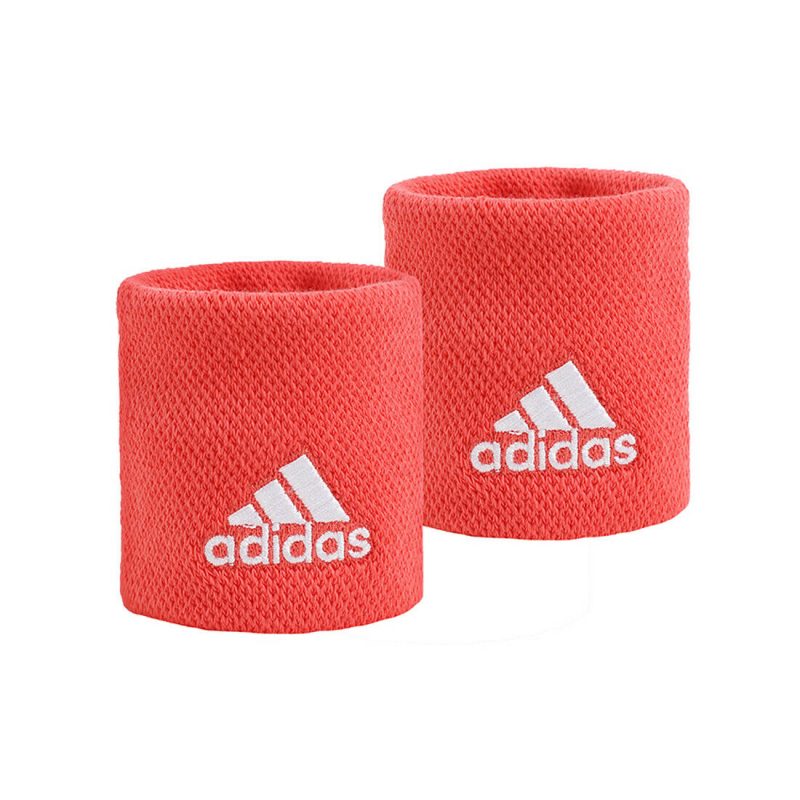 Adidas ปลอกรัดข้อมือเทนนิสแบบสั้น Tennis Wristband Small | Semi Turbo/White ( HD7325 ) - Image 4