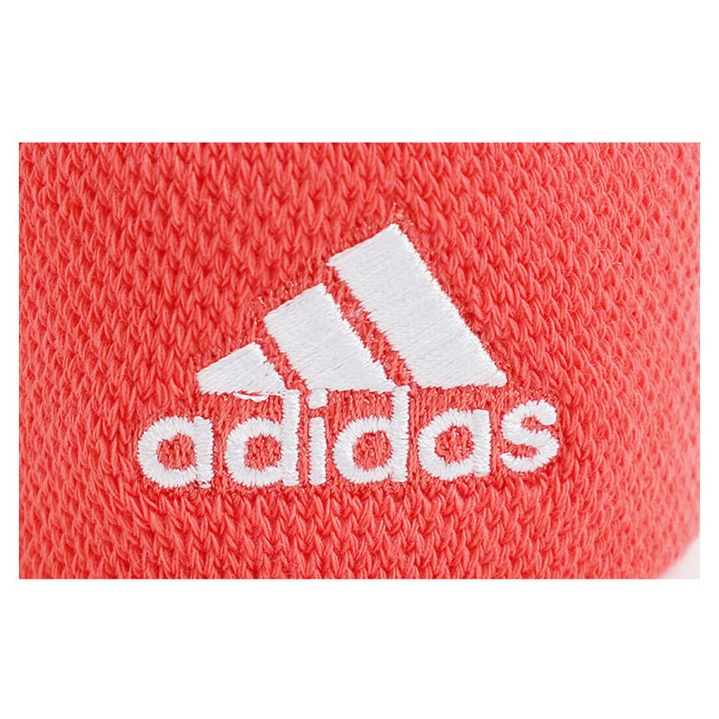 Adidas ปลอกรัดข้อมือเทนนิสแบบสั้น Tennis Wristband Small | Semi Turbo/White ( HD7325 ) - Image 5