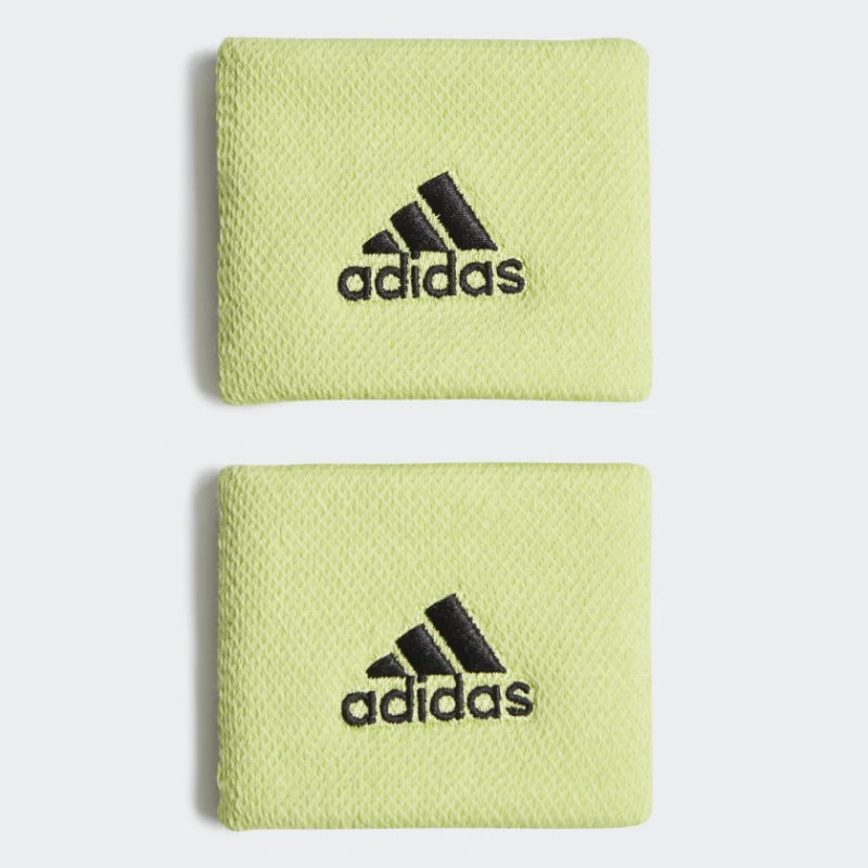 Adidas ปลอกรัดข้อมือเทนนิสแบบสั้น Tennis Wristband Small | Pulse Lime/Black ( HD7326 )