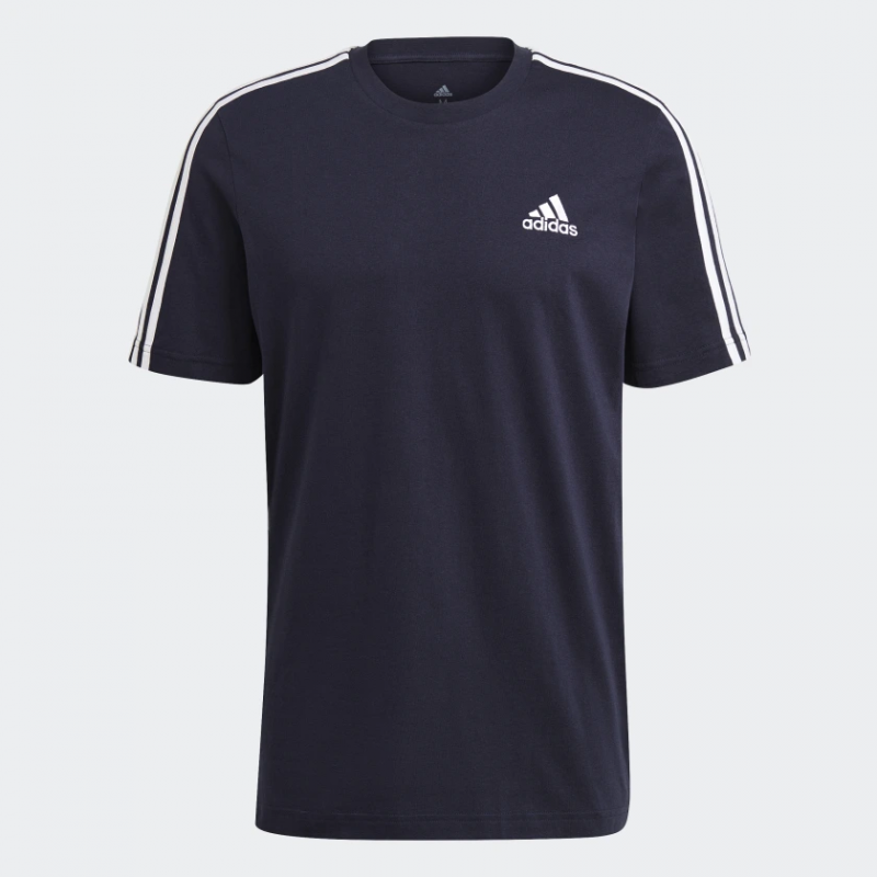 Adidas เสื้อกีฬาผู้ชาย Essentials 3-Stripes Tee | Legend Ink ( GL3734 )