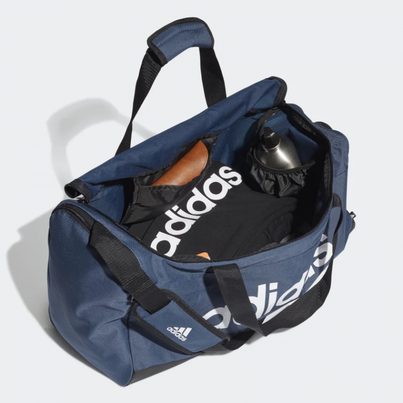 Adidas กระเป๋าเดินทาง Essentials Logo Duffel Bag Medium | Crew Navy/Black/White ( GN2039 ) - Image 4