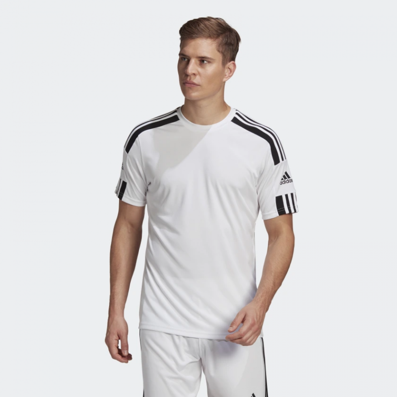 Adidas เสื้อกีฬาผู้ชาย Squadra 21 Jersey | White/Black ( GN5723 ) - Image 3