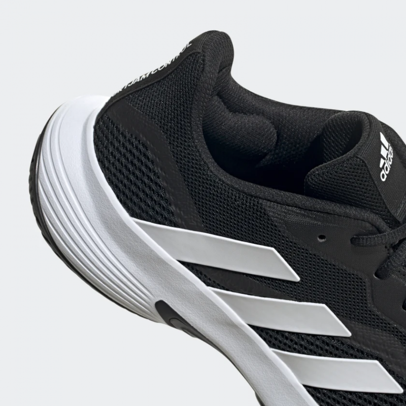 Adidas รองเท้าเทนนิสผู้ชาย Courtjam Control | Core Black/Cloud White/Core Black ( GW2554 ) - Image 8