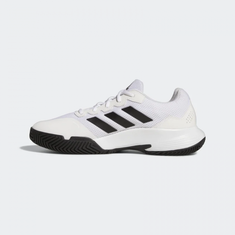 Adidas รองเท้าเทนนิสผู้ชาย Gamecourt 2.0 | Cloud White/Core Black/Cloud White ( GW2991 ) - Image 4