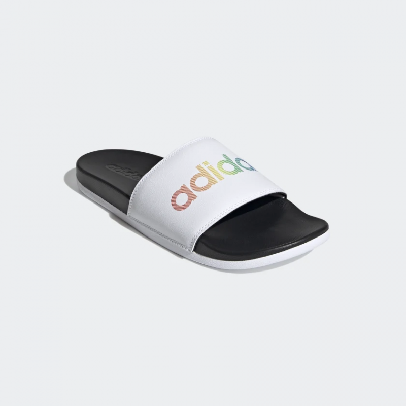 Adidas รองเท้าแตะ Adilette Comfort Slides | Core Black/Cloud White/Core Black ( H02488 ) - Image 2