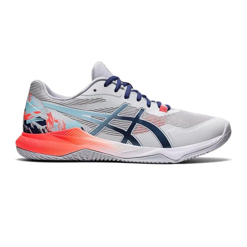 Asics รองเท้าวอลเลย์บอลผู้ชาย Gel-Tactic | Glacier Grey/Sunrise Red ( 1071A072-960 )