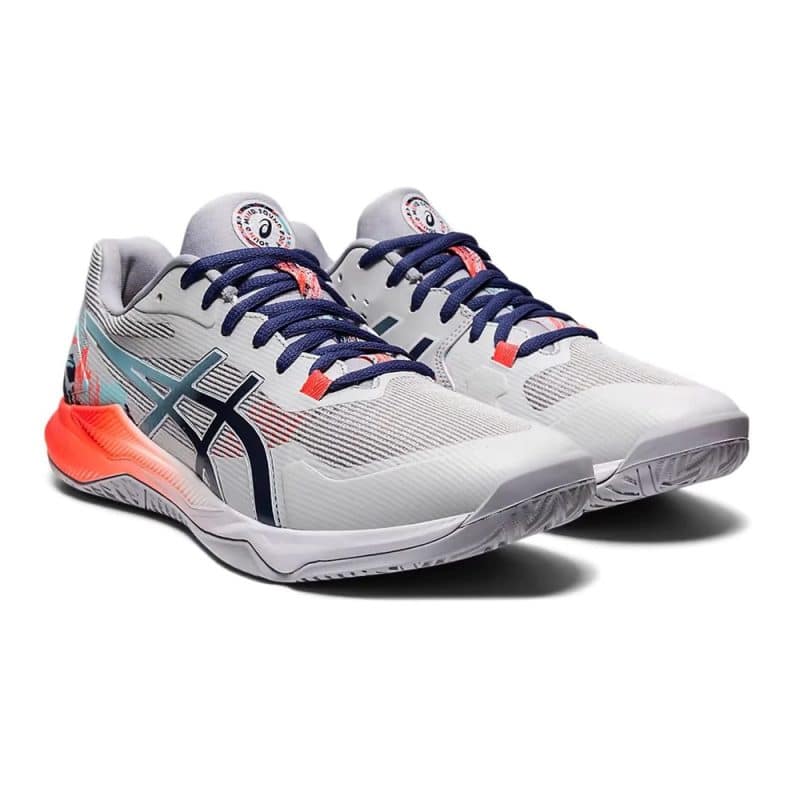 Asics รองเท้าวอลเลย์บอลผู้ชาย Gel-Tactic | Glacier Grey/Sunrise Red ( 1071A072-960 ) - Image 2