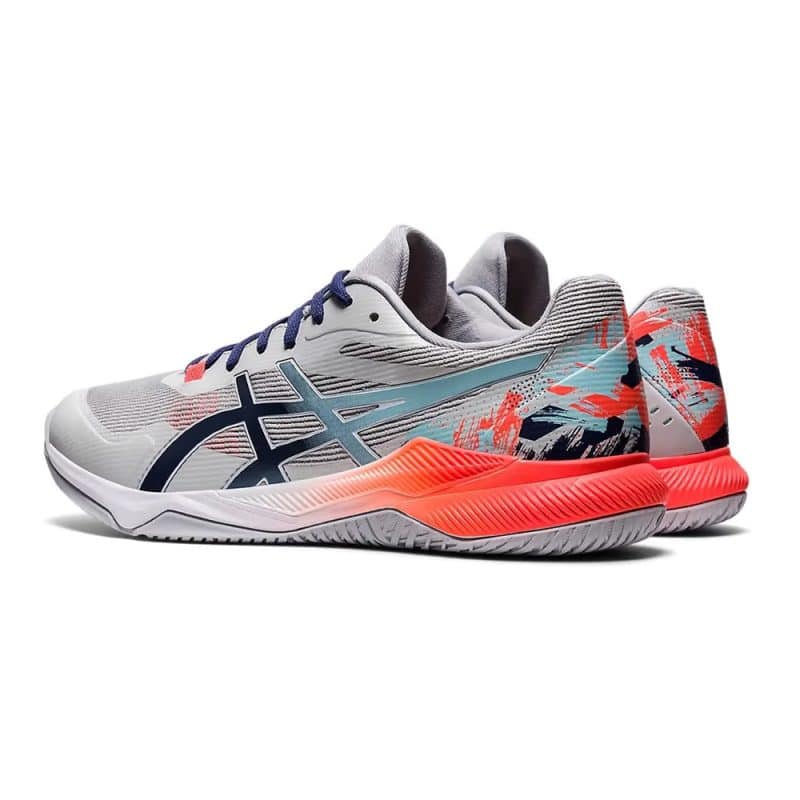 Asics รองเท้าวอลเลย์บอลผู้ชาย Gel-Tactic | Glacier Grey/Sunrise Red ( 1071A072-960 ) - Image 3