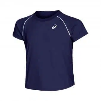 Asics เสื้อเทนนิสเด็กผู้หญิง Girls Tennis SS Top | Peacoat ( 2044A030-400 )