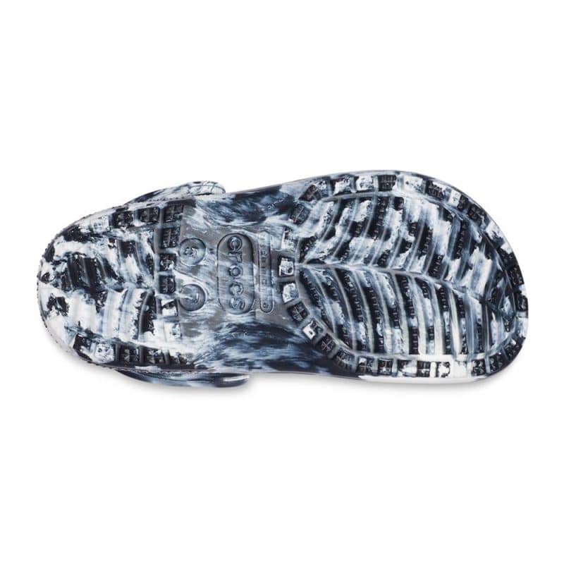 Crocs รองเท้าแตะ Classic Marbled Clog | White/Black ( 206867-103 ) - Image 2