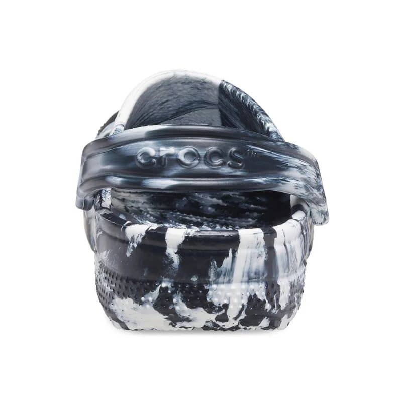 Crocs รองเท้าแตะ Classic Marbled Clog | White/Black ( 206867-103 ) - Image 3