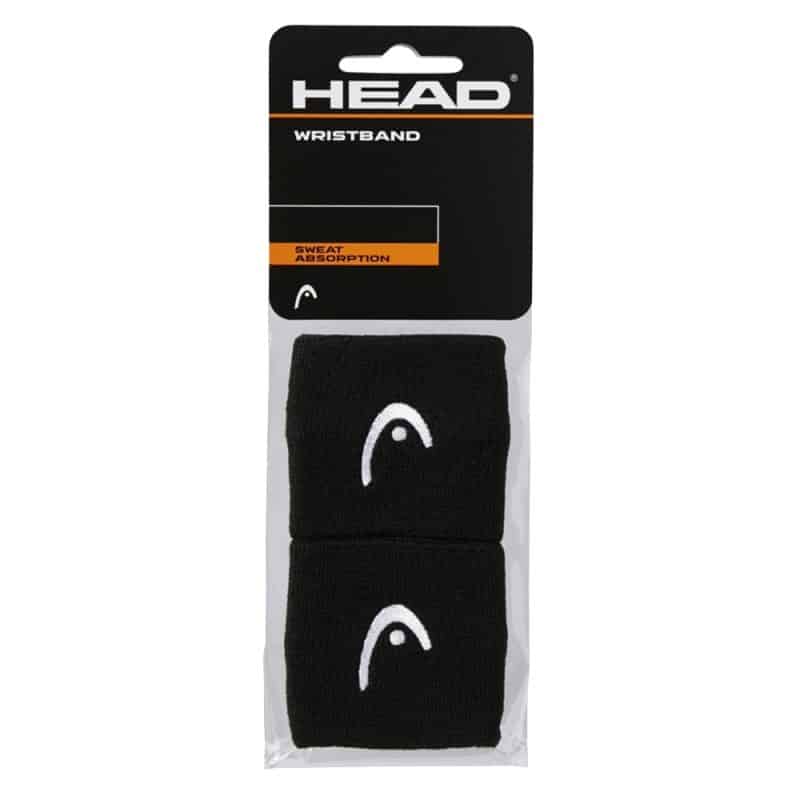 Head ปลอกรัดข้อมือเทนนิสแบบสั้น Wristband 2.5" | Black ( 285075 )