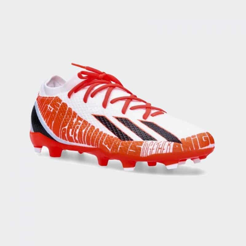 Adidas รองเท้าฟุตบอล / สตั๊ด X Speedportal.3 Messi FG | Cloud White/Core Black/Solar Red ( GW8390 ) - Image 4
