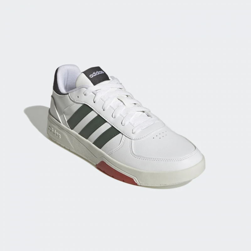 Adidas รองเท้าผ้าใบผู้ชาย CourtBeat Court Lifestyle | Cloud White/Green Oxide/Crystal White ( GX1743 ) - Image 2